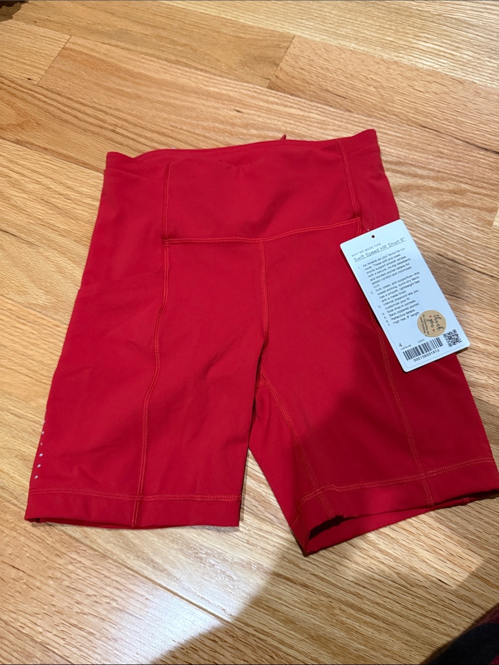 lululemon athletica Red High-Rise Bike Shorts